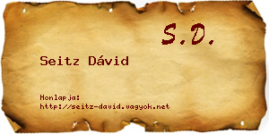 Seitz Dávid névjegykártya